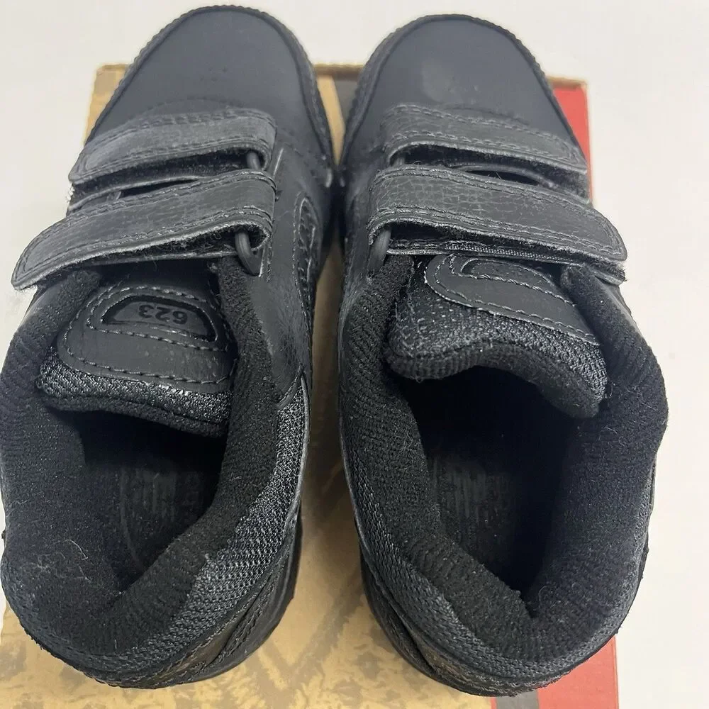 New Balance 623 Black Leather Training Uniform Hook Loop Shoes SZ 11 W